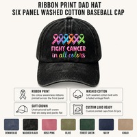 Casquettes de baseball personnalisées pour papa, en coton lavé, à six panneaux, avec impression de ruban, disponibles en gros et unies – Paiement disponible dès maintenant