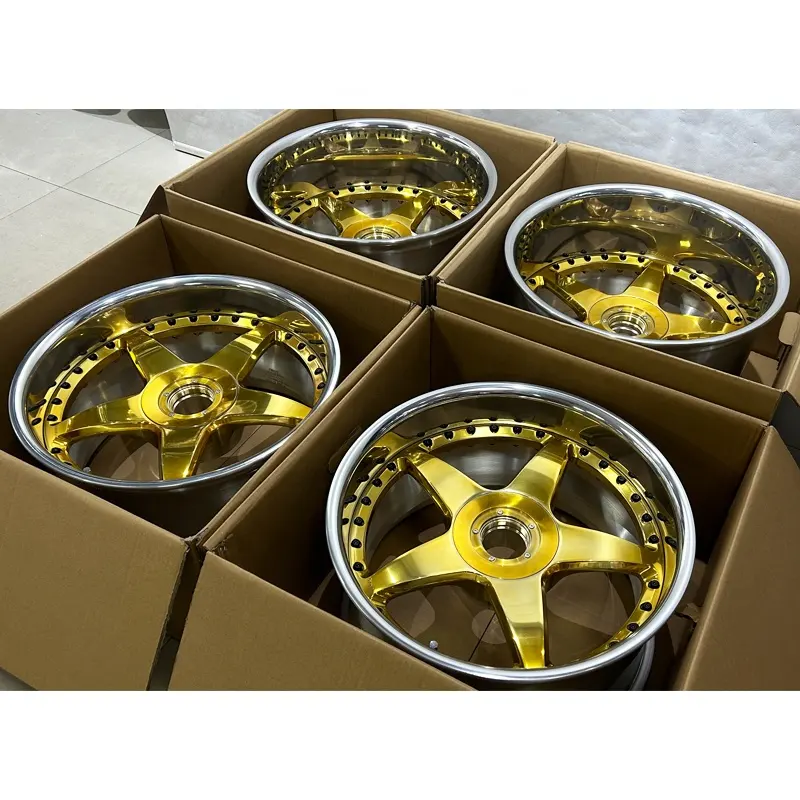 Custom concave 17 18 19 20 22 23 inch 7J 12.5J 5x114.3 5x120 forged alloy car wheels  1 piece 2 piece 3 piece forged wheels