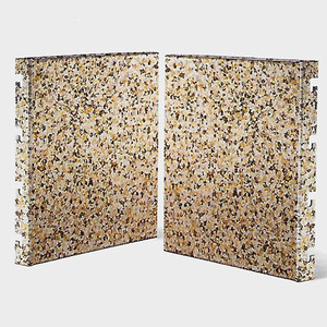 Panneau mural suspendu en aluminium imitant la pierre, avec impression par transfert de motifs pierreux - Product Image 6