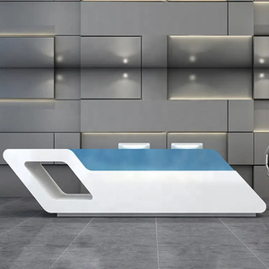 Mostrador de recepción de mesas de oficina moderno y pequeño, salón de recepción, 2, 2, 2 - Product Image 2