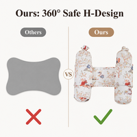 Ensemble de coussin de sommeil pour bébé en mousseline douce de style nordique, design en H réglable, coussin de confort pour nourrisson, lit de poussette anti-tirage