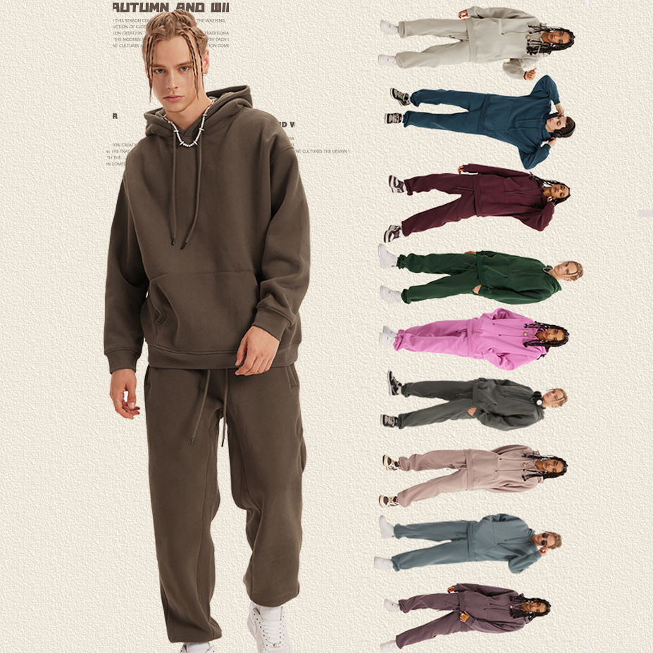 Two Piece Brown Hoodie Set main image 1