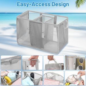 <b>Beach</b> <b>Bag</b> Organizer Insert for X-Large Bogg <b>Bag</b> <b>Lightweight</b> Mesh Divider Pouch Compatible with Original XL Rubber Tote Inner <b>Bag</b> - Product Image 4