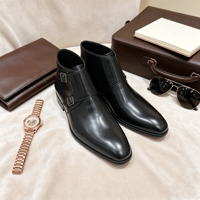 Bottes de mode de haute qualité 2026, bottes en cuir pour hommes, confortables et élégantes, nouveau style