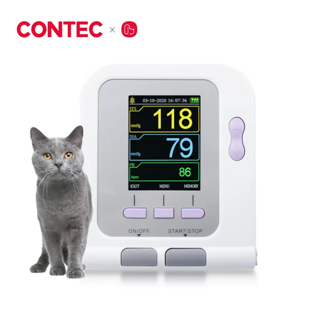 เครื่องวัดความดันโลหิตดิจิตอลสำหรับสัตวแพทย์ CONTEC08A-VET ใช้ในบ้าน