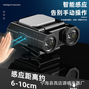 Lampe frontale rechargeable haute intensité avec batterie 2000 mAh pour la randonnée, le camping, la pêche nocturne, l'exploitation minière - Product Image 5