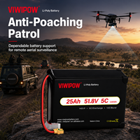 VIWIPOW Produsen Grosir Baterai Drone Kapasitas Tinggi Semi-Solid State 51.8V 14S 25000mAh untuk Drone Keamanan UAV
