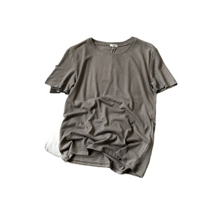 Organic Cotton/<strong>Bamboo</strong> Woven Breathable O-Neck Short Sleeve Casual <strong>T-Shirt</strong> Men Eco-Friendly Unisex Blank Regular Fit Wholesale - Product Image 6