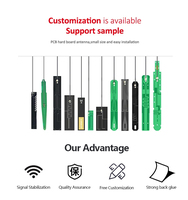 Antenne PCB 4G LTE à gain élevé avec câble RG1.13, support adhésif intégré, connecteur personnalisable, bande complète 700-2700 MHz
