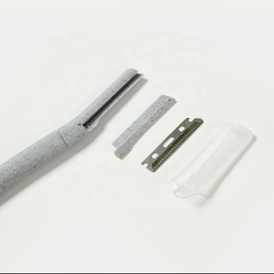 Outils de soins de beauté Paille de blé Poignée droite <span class=keywords><strong>Tondeuse</strong></span> à sourcils recyclable - Product Image 4