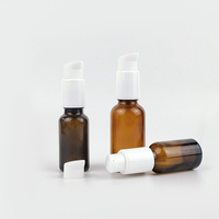 Flacons en verre ambré de 15 ml, 20 ml, 30 ml avec pompe pulvérisateur pour crème solaire, fond de teint liquide, infusion et gouttes pour les yeux