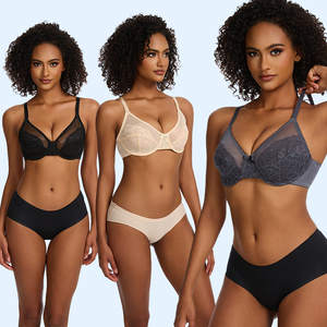 Sujetadores de <span class=keywords><strong>encaje</strong></span> floral <span class=keywords><strong>con</strong></span> aros y copa completa <span class=keywords><strong>SHEIN</strong></span>, sexy, tallas grandes, cómodos, venta directa de fábrica, para mujer, estilo europeo-americano. - Product Image 2