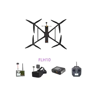 Flh10 कार्बन फाइबर चिमनी 10 इंच fpv फ्रीस्टाइल ड्रोन पेशेवर ड्रोन लंबे उड़ान समय तक