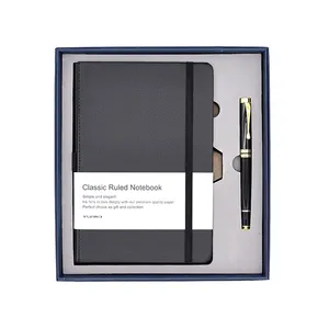 Journal Leather Custom Best Gift Set A5 Hardcover Promotion Notebook Set Planner Diary Customized OEM Ones in Bubble Bag CN;GUA