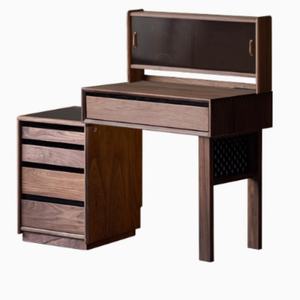 마스터 침실을위한 솔리드 우드 드레서 스탠드 원피스 버킷 디자인 침실 책상 메이크업 화장대 - Product Image 1