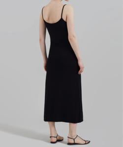 Novedad de verano, <span class=keywords><strong>Vestido</strong></span> con <span class=keywords><strong>tirantes</strong></span> de temperamento ajustado acanalado para mujer, <span class=keywords><strong>vestido</strong></span> <span class=keywords><strong>Midi</strong></span> con abertura y <span class=keywords><strong>botones</strong></span> de punto Sexy - Product Image 5