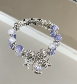 Pulseira de Cristal Fantasia com Charme de Estrela da Lua, Pérola e Contas de Vidro Coloridas para Meninas, Mulheres e Estudantes, Presente de Amizade - Product Image 6