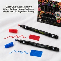 Ensemble de stylos marqueurs pour tissu, résistants à l'eau, marqueurs de peinture textile pour vêtements, chaussures en toile, sacs, peinture DIY, art, artisanat, kit de dessin