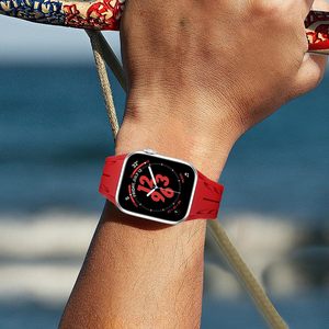สายนาฬิกาข้อมือซิลิโคนแบบใหม่ พร้อมหัวเข็มขัด สำหรับ IWatch 10/9/8 Ultra Sport ปรับได้ หรูหรา นุ่มสบาย ขนาด 42 มม. สำหรับสาย Apple Watch - Product Image 6