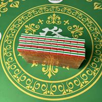 Nouveauté : Ensemble de mahjong de luxe de style américain avec 160 tuiles de mahjong, sac de mahjong, tapis de mahjong, règle de mahjong