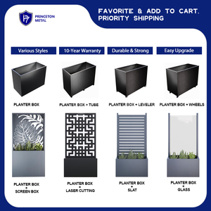 Maceta Cuadrada Grande <span class=keywords><strong>para</strong></span> Exteriores, Jardinera de Aluminio <span class=keywords><strong>para</strong></span> Hogar y Jardín, Diseño Gigante <span class=keywords><strong>para</strong></span> Plantar en Interiores y Exteriores - Product Image 5