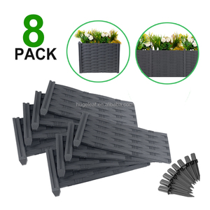 2 in 1 No Digging Woven Rattan Effect Flower Bed Garden Edging <b>Border</b> for Growing & <b>Fencing</b> Trellis - Product Image 1