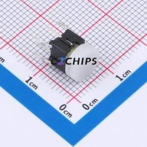 TSL06121-083B330BF-1E01-SC802 Tactile Switch Through hole-6P,6x6mm Switch Single Pole Single Throw Round Button 1.8N 6mm - Product Image 1