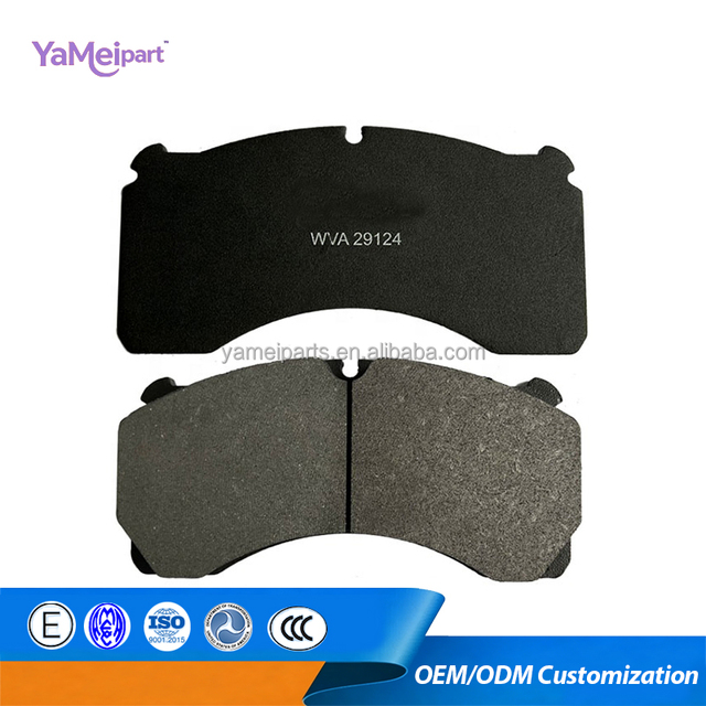 New Europe Truck Trailer Brake Pad WVA 29124 for Zhongtong Kinglong MAN Iveco Atlanta Yutong 29171 Brake Pad WVA 29087