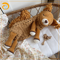 Poupée en crochet musulmane faite à la main, poupée animale en tricot doux, jouet en peluche islamique pour bébé, cadeau de l'Aïd, cadeau d'anniversaire, décoration de chambre d'enfant