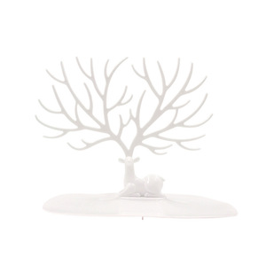 Creative Antler Jewelry Rack Desktop Earring Bracelet Organizer Key Holder Card Display Rack White C1HEG - Product Image 5