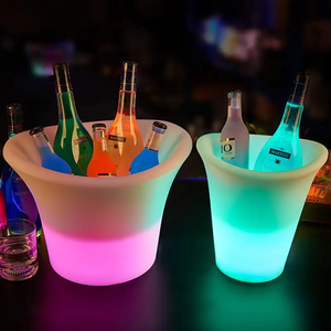 Accessoire de bar tendance, seau <span class=keywords><strong>à</strong></span> glace pour <span class=keywords><strong>vin</strong></span> avec éclairage LED, plateau <span class=keywords><strong>à</strong></span> <span class=keywords><strong>vin</strong></span> rechargeable avec lumière LED, bacs <span class=keywords><strong>à</strong></span> boissons pour boîte de nuit - Product Image 4