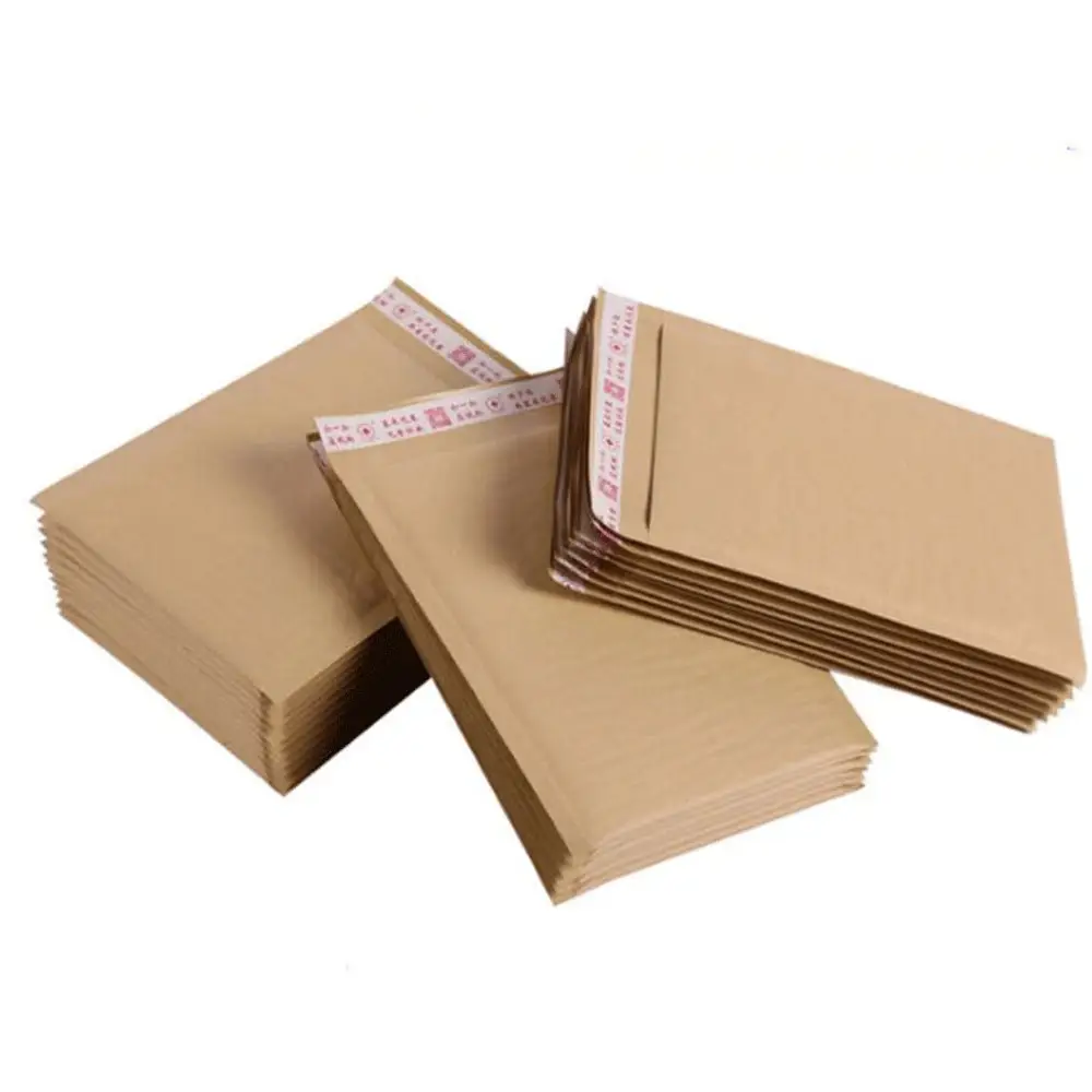 ナチュラルクラフトバブル封筒配送郵送ポーチギフトパッケージビジネス用品用の環境にやさしい紙袋