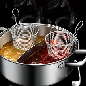 304 stainless steel Hot Pot kitchen colander Spicy Hot Pot strainers kitchen colander