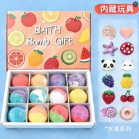 Coffret Cadeau pour Enfants : Bombes de Bain Parfumées et Boules de Bain en Plastique en Forme d'Ours et de Canard, Jouets de Bain Surprise pour le Bain Quotidien