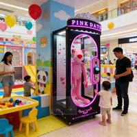 En gros, Machines d'arcade à monnayeur, type grue à pinces pour poupées, avec jeu de coupe de corde pour récolter les prix, modèle Pink Date Toy