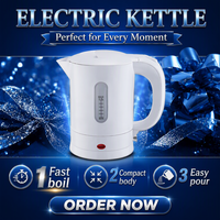 Ketel Kopi Listrik Mini 0.5L, Pemanas Air Portabel dengan Pengukur Level yang Terlihat, untuk Teh & Perjalanan Berkemah