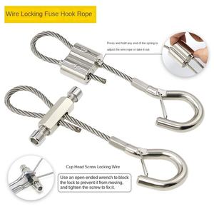 Câble de suspension en acier inoxydable de 5 mm avec boucle autobloquante télescopique réglable pour appartement et villa - Product Image 4