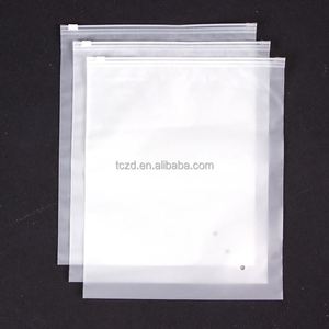 Custom Logo Resealable Poly Frosted Zipper Clothing <b>Bags</b> <b>Zip</b> <b>Lock</b> Plastic Clothing Packaging - Product Image 3