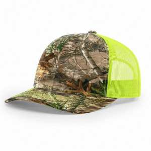 Gorras 6 Panel Leather Patch Pre Curved Brim Sports Tree Camo Cap Custom Mesh Snapback Hip Hop Outdoor Richardson 112 Trucker - Product Image 5