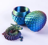 Œuf imprimé en 3D de 18 cm de diamètre + Grand Dragon de 60 cm Unique pour les fêtes, décorations d'Halloween, de Noël, Œuf de Pâques G25-827