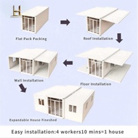 Casa Contenedor Plegable Prefabricada Personalizada de 20 y 40 Pies, Expandible, con Diseño Moderno para Uso en Edificios de Oficinas y Villas