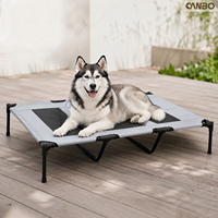Lit surélevé portable pour animaux de compagnie, lit de chien d'extérieur avec maille respirante en Teslin pour chiens de petite, moyenne et grande taille