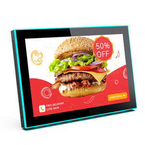 Monitor de señalización digital de 10,1 <span class=keywords><strong>pulgadas</strong></span> para publicidad comercial, pantalla estirada, sistema de reserva de montaje en pared, barra de luz LED para reuniones - Product Image 1