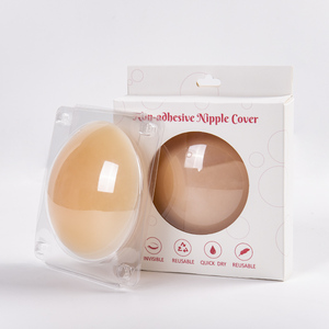 8CM 10CM 13CM Imperméable Opaque Auto-Adhésif Sans Colle Silicone Mat Sans Couture Couvre-Mamelon Avec Étui - Product Image 1