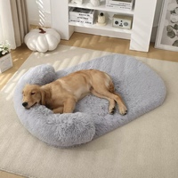 Lit pour animaux de compagnie écologique, de haute qualité, en fausse fourrure pelucheuse, solide, confortable, moderne, chaud, toutes saisons, universel, antidérapant, amovible