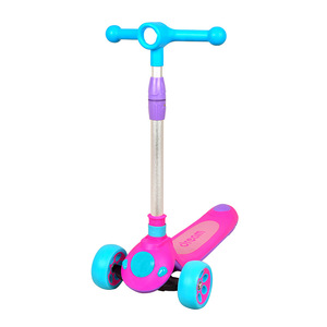 Childrens Scooter Foldable Height Adjustable For 3 6 Years Old Kids Pink Blue <b>Three</b> Wheel Design - Product Image 1