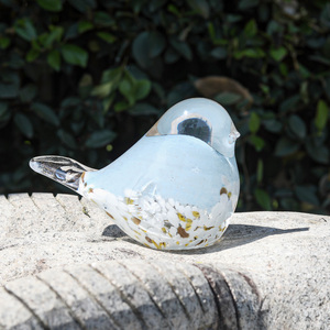 Figura de Pájaro de Cristal Hecha a Mano, Pulida, Ecológica, Azul Pálido, Regalo de Navidad o Cumpleaños, Animales Decorativos Coleccionables, Decoración para el Hogar - Product Image 2