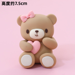 Adornos para Pasteles de Osito Marrón, Decoración para Baby Shower, Cumpleaños, Regalos de <span class=keywords><strong>San</strong></span> Valentín - Product Image 3