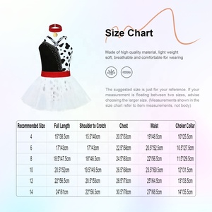 Costumes de cosplay pour filles, personnage Dalmatien, tutu à pois, robes de danse pour enfants, robes de spectacle, spectacles sur scène, sur mesure - Product Image 6