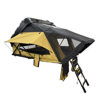 Tente de toit à coque rigide ABS pliable latéralement, avec support X-Hinge amélioré et renforcé, ouverture rapide, toile quatre saisons, pour camping rapide